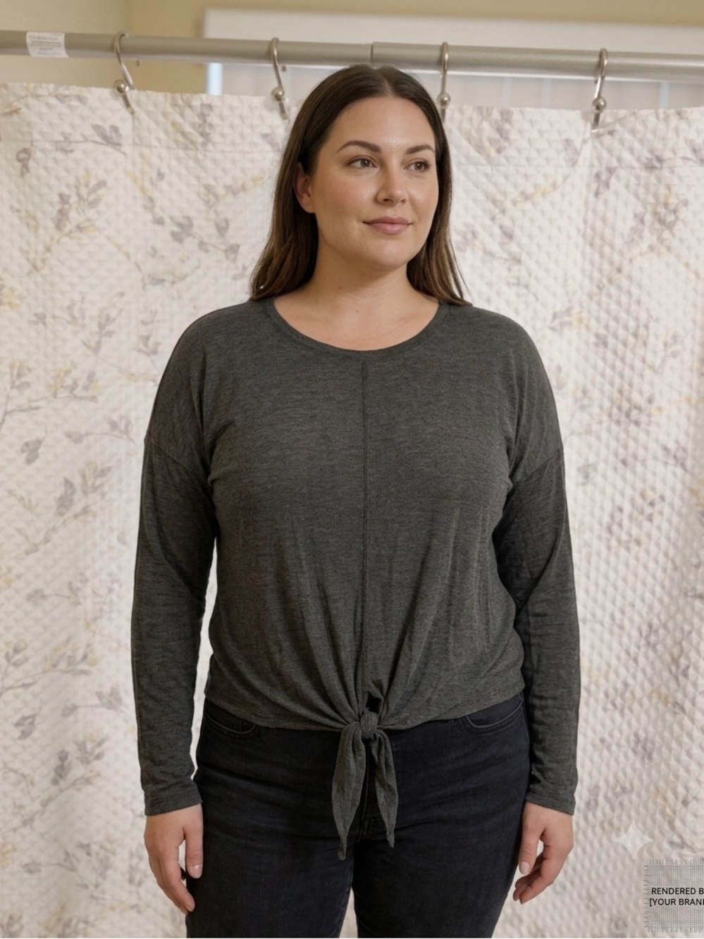 Madewell Gray Modern Tie-Front Lightweight Pullover Sweater Style H4689 Size L